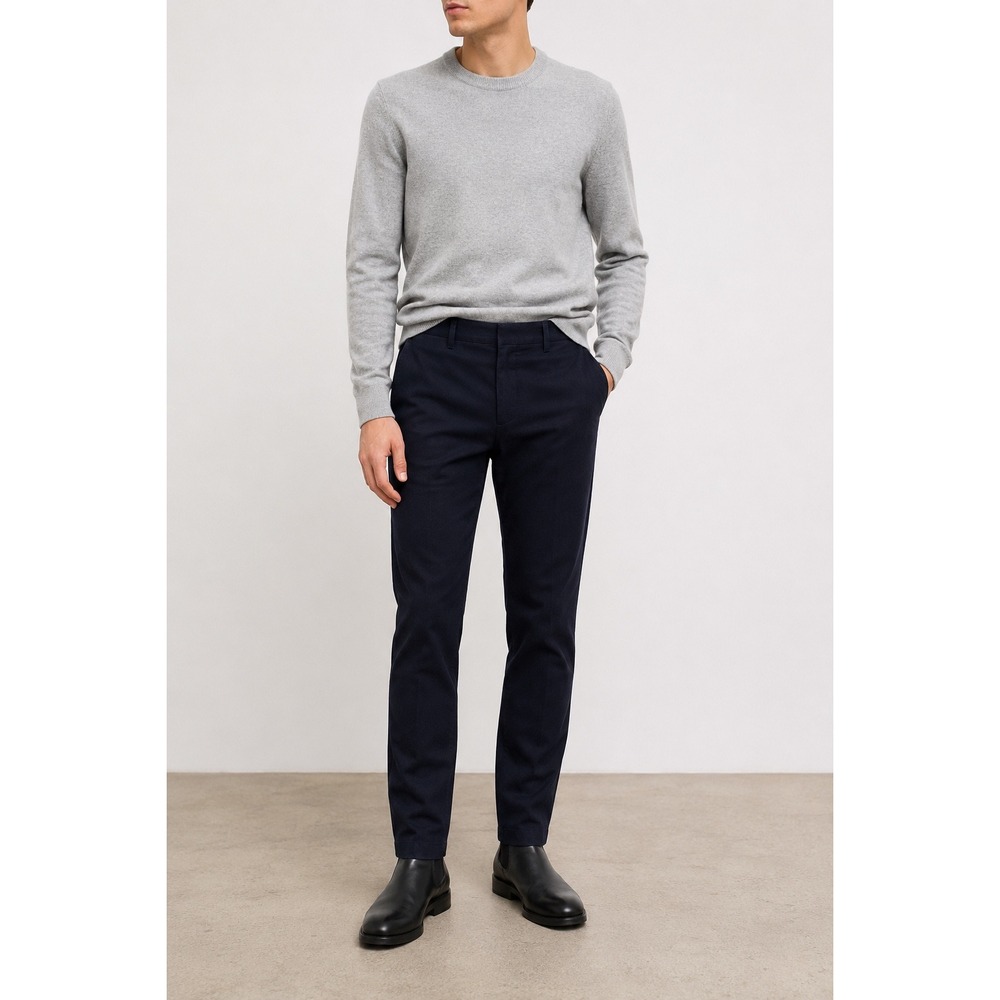 A.P.C. Rue Madame Paris Slim Straight Cotton Twill Chino Pants Navy Men 30 x 32